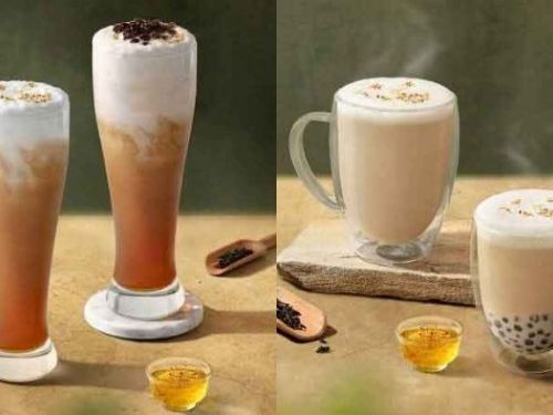 最靈驗月老加持！茶湯會携手「台中樂成宮」推出桃花朵朵杯，全新飲品「金桂觀音拿鐵」隆重上市