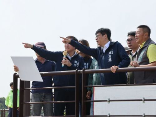 視察觀音湖防汛整備及景觀規劃 陳其邁：做好汛期前整備工作 保障市民安全