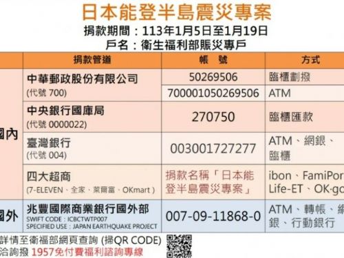 台灣捐助日本震災 祝福鄰里情誼更堅固