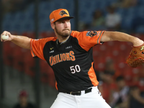 林岳平帶領統一獅隊守備進步，以關鍵一擊擊敗樂天桃猿並列龍頭