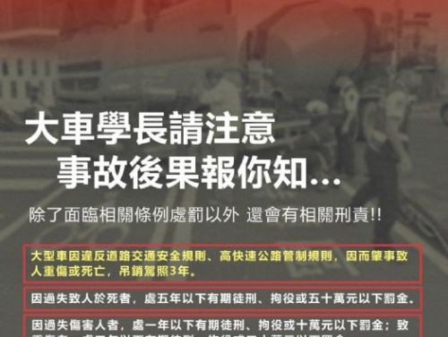 市府共創安全路：大車小貼士