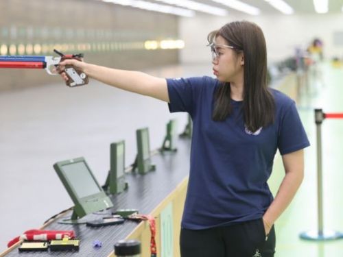 射擊／巴黎奧運亞洲資格賽 台灣選手余艾玟女子10M空氣手槍決賽第5