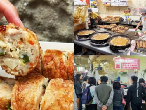 ３鍋齊炸都來不及賣！嘉義夯翻「巨無霸肉捲」超有料，市場婆媽都排這攤